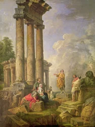 Ruins with Saint Paul preaching, 1735